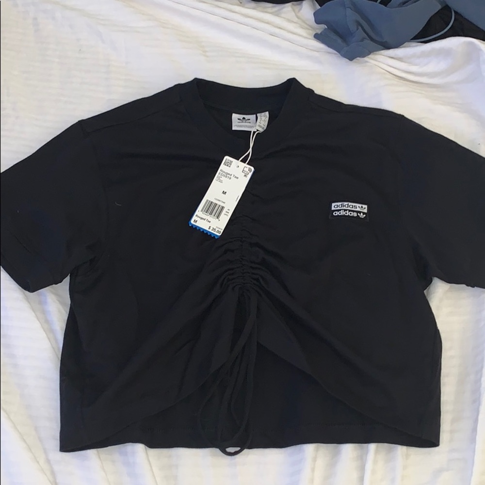 Adidas Tie Front Crop Top